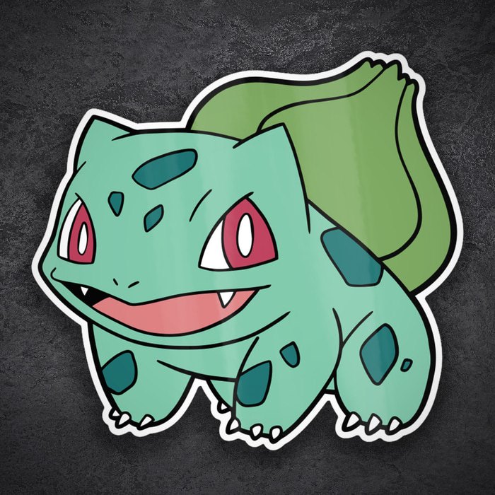 Car & Motorbike Stickers: Classic Determined Bulbasaur
