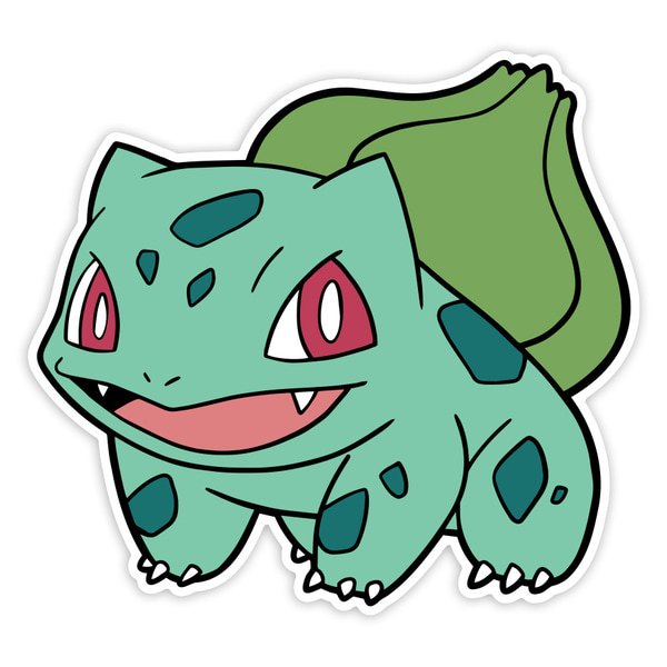 Car & Motorbike Stickers: Classic Determined Bulbasaur