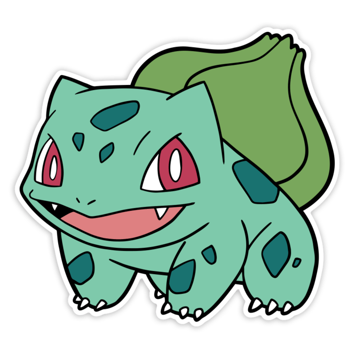 Car & Motorbike Stickers: Classic Determined Bulbasaur