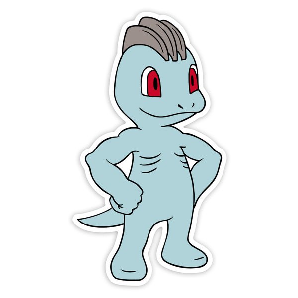 Car & Motorbike Stickers: Classic Strong Machop