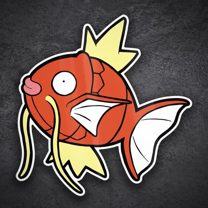 Car & Motorbike Stickers: Classic Surprised Magikarp