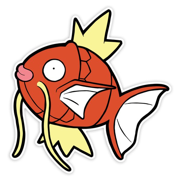 Car & Motorbike Stickers: Classic Surprised Magikarp