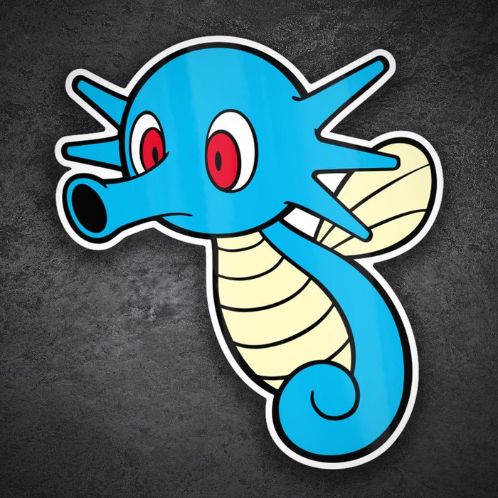 Car & Motorbike Stickers: Classic Aquatic Horsea