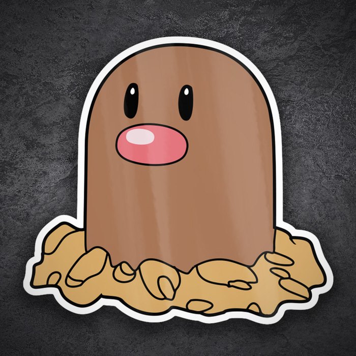 Car & Motorbike Stickers: Classic Popping Diglett
