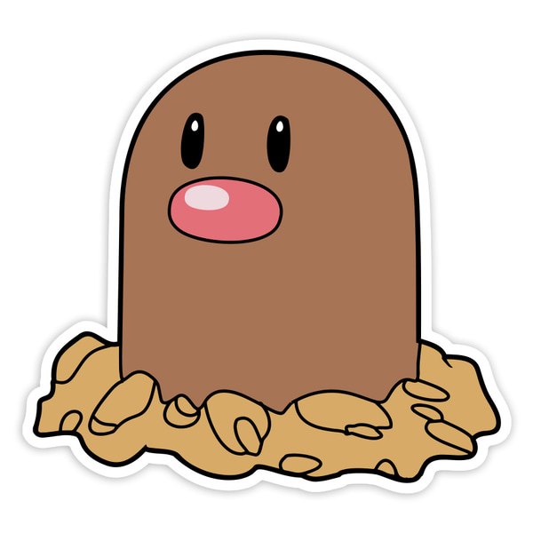 Car & Motorbike Stickers: Classic Popping Diglett
