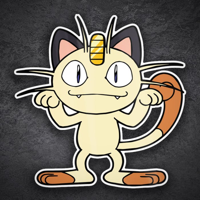 Car & Motorbike Stickers: Meowth Sticker