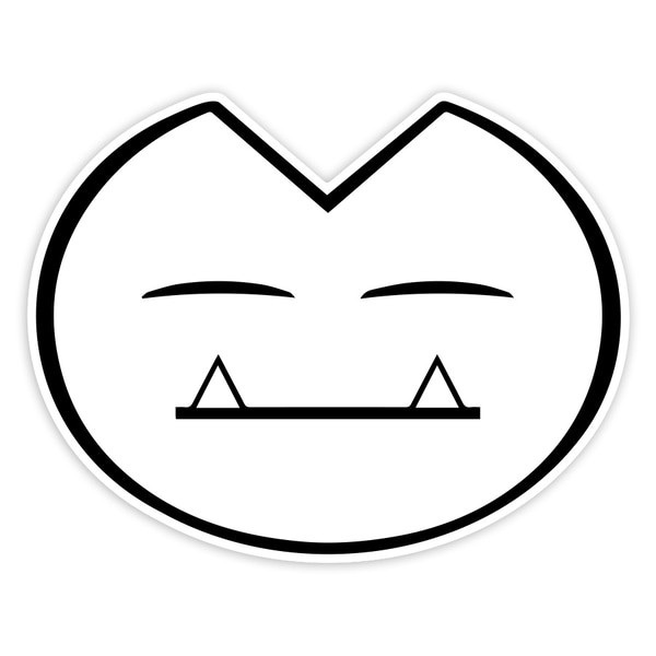 Car & Motorbike Stickers: Classic Minimal Snorlax Face