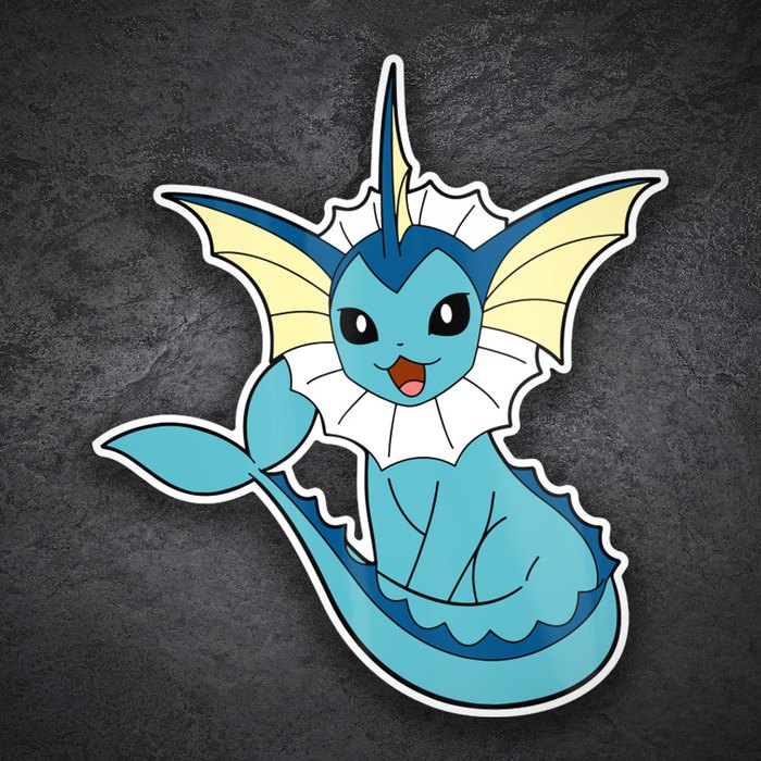 Car & Motorbike Stickers: Classic Aquatic Vaporeon