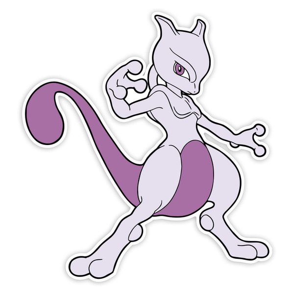 Car & Motorbike Stickers: Classic Psychic Power Mewtwo