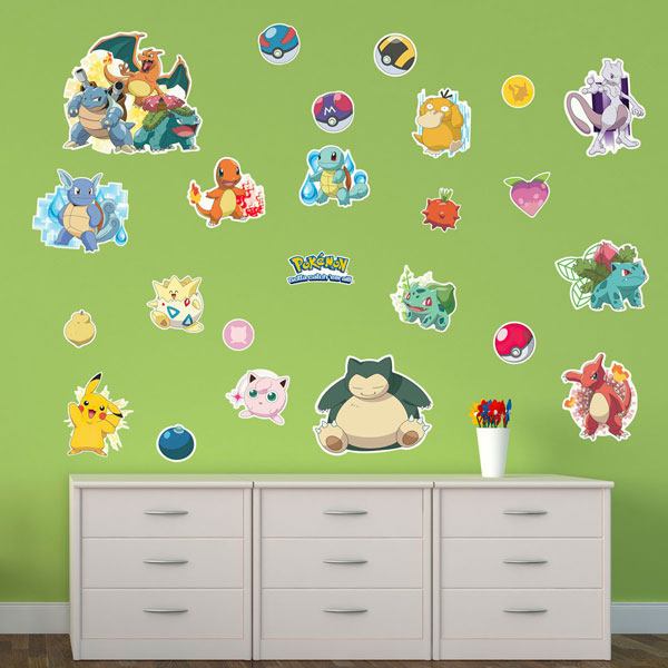 Stickers for Kids: Set 24X Pokemon Gotta Catch'em all
