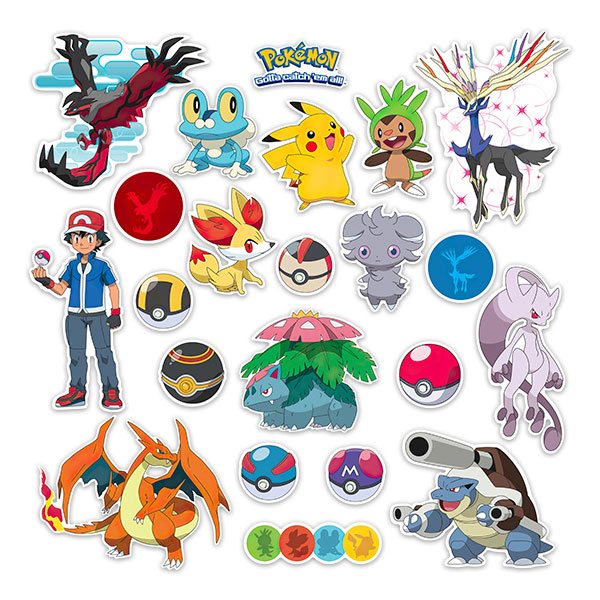 Stickers for Kids: Set 22X Pokémon Characters