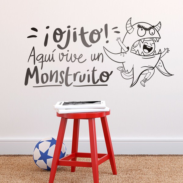 Stickers for Kids: ¡Ojito! Aquí vive un Monstruito