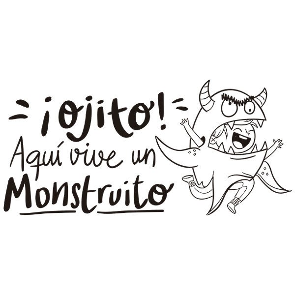 Stickers for Kids: ¡Ojito! Aquí vive un Monstruito