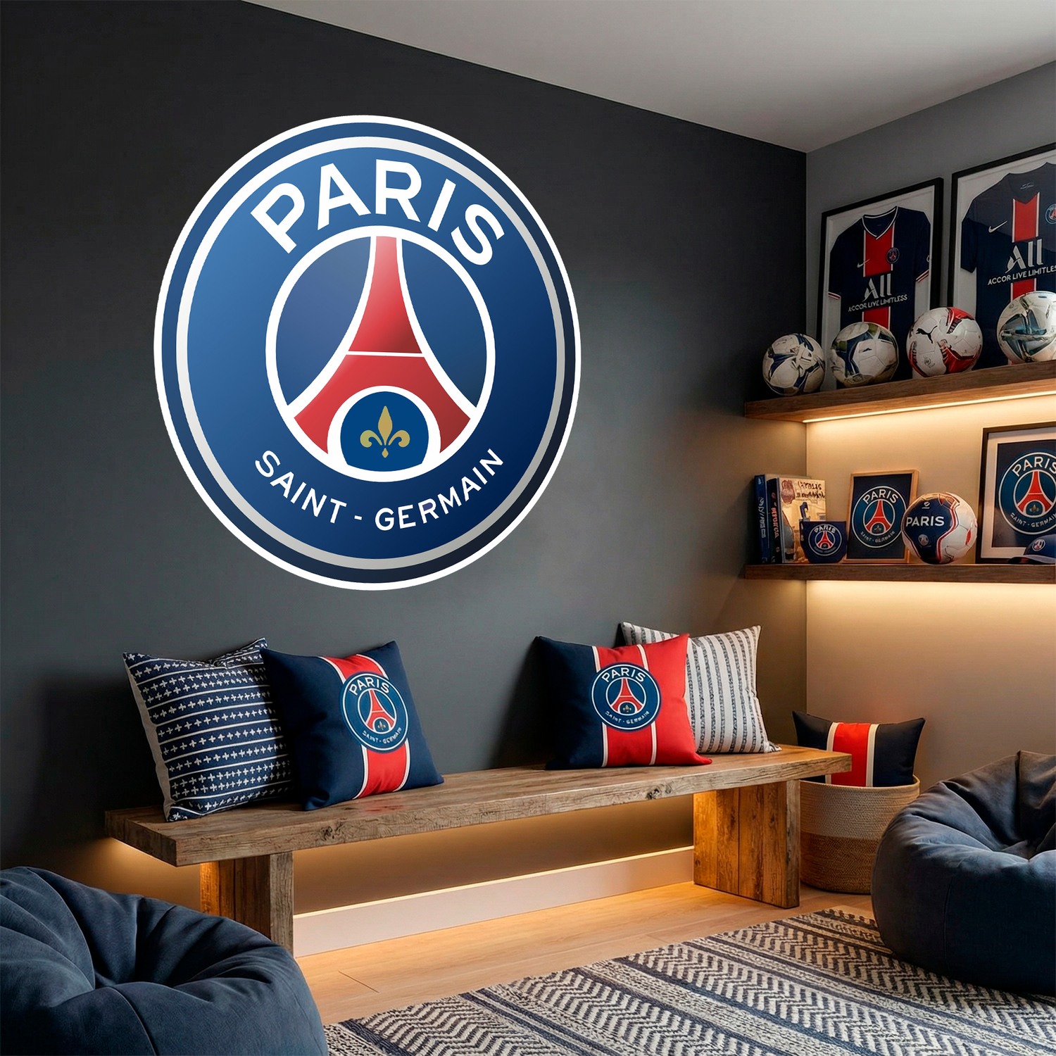 Wall Stickers: Paris Saint Germain Shield