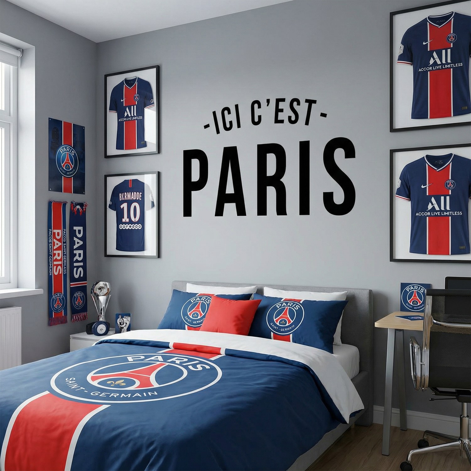 Wall Stickers: PSG Ici c&acute;est Paris