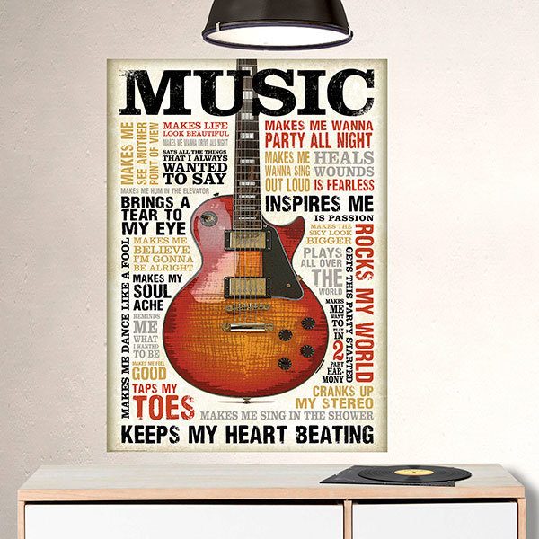 Wall Stickers: Adhesive poster Music