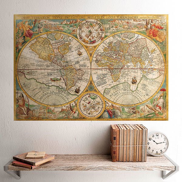 Wall Stickers: Adhesive poster World Map 1594 1