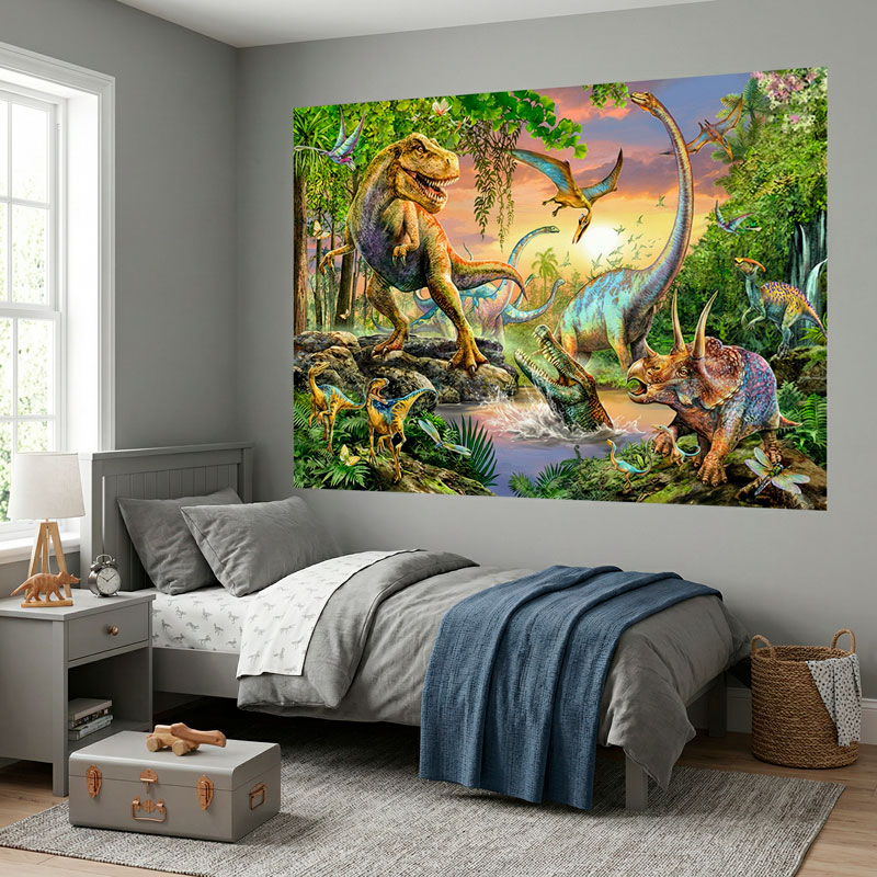 Adhesive poster Dinosaurs in the Jungle 7