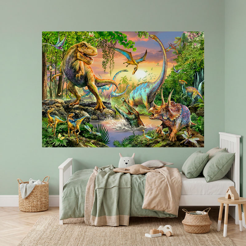 Adhesive poster Dinosaurs in the Jungle 8