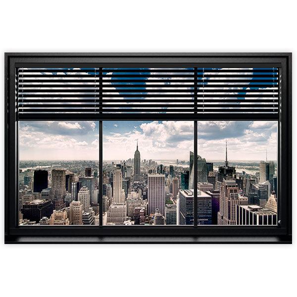 Wall Stickers: Adhesive poster Window in Manhattan