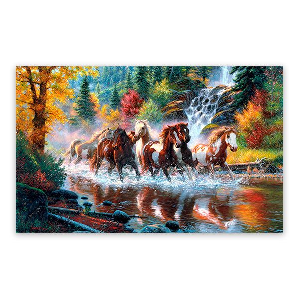 Wall Stickers: Horses by the river