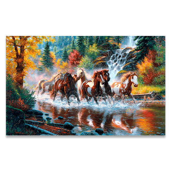 Wall Stickers: Horses by the river