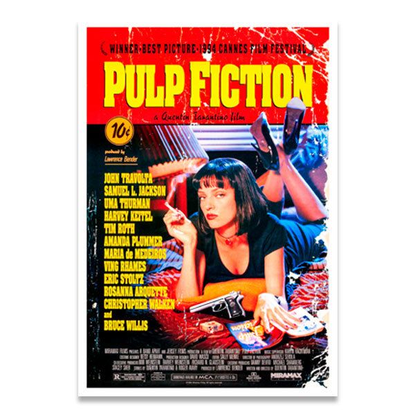 Wall Stickers: Pulp Fiction worn