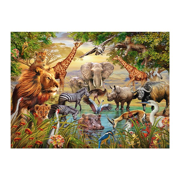 Adhesive vinyl poster Animals African Forest 