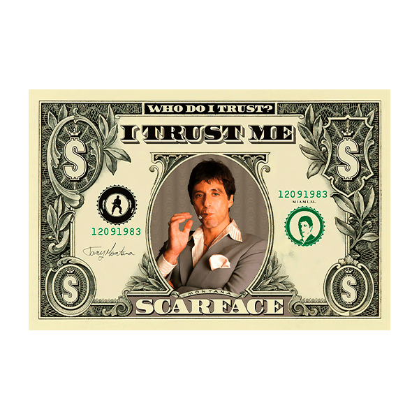 Wall Stickers: Scarface Dollar Bill