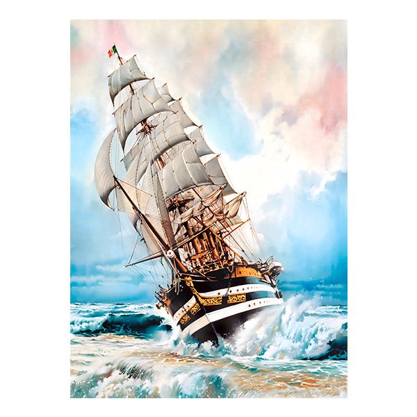 Wall Stickers: Ship sailing the seas