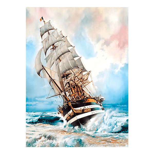 Wall Stickers: Ship sailing the seas