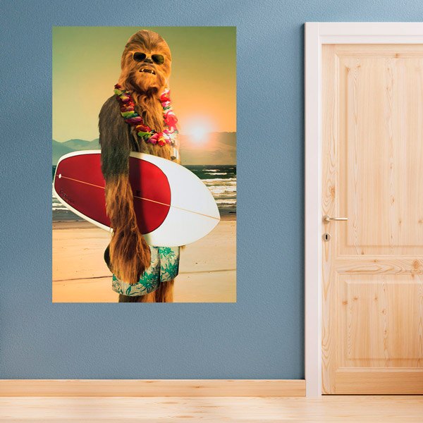 Wall Stickers: Surf Chewbacca