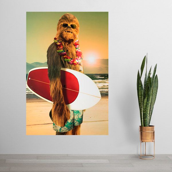 Wall Stickers: Surf Chewbacca