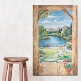 Wall Stickers: Terrace facing the lake 3
