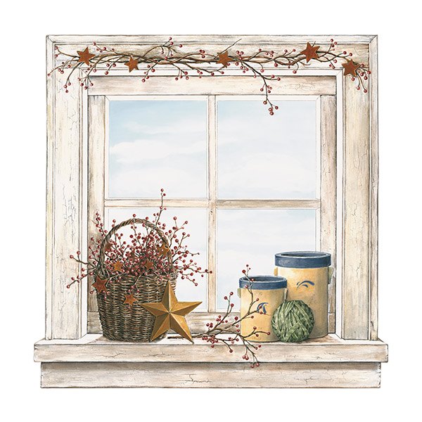Wall Stickers: Window with ornaments