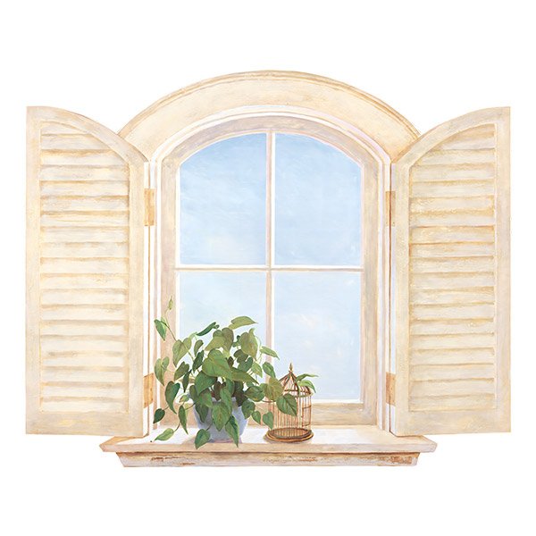 Wall Stickers: Window with plant