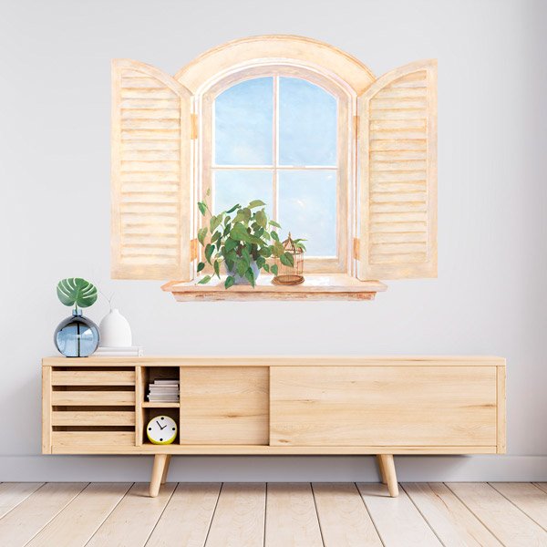 Wall Stickers: Window with plant