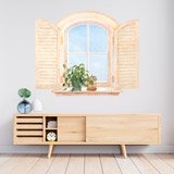 Wall Stickers: Window with plant 3