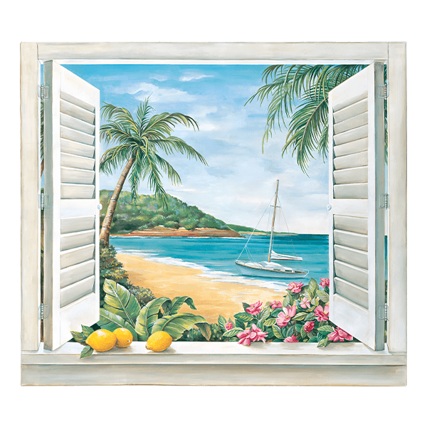Wall Stickers: Window by the sea