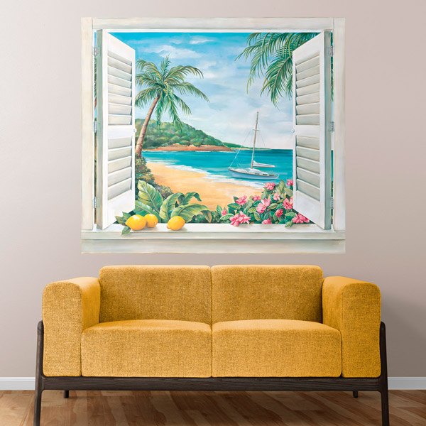 Wall Stickers: Window by the sea