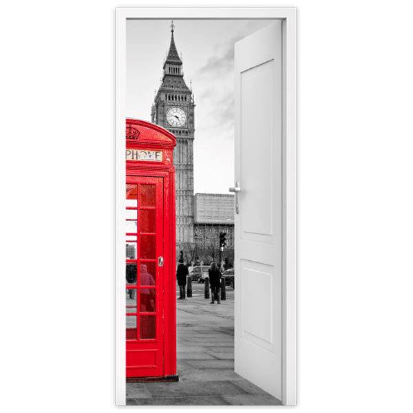 Wall Stickers: Open door London call box