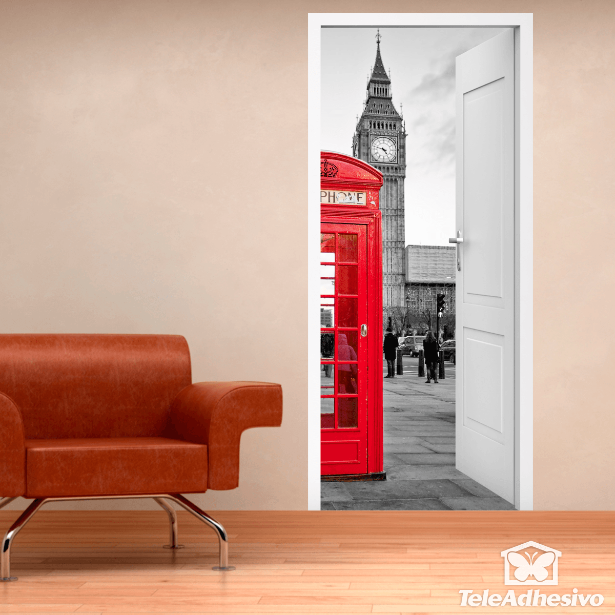 Wall Stickers: Open door London call box