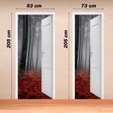 Wall Stickers: Open door forest in autumn 4