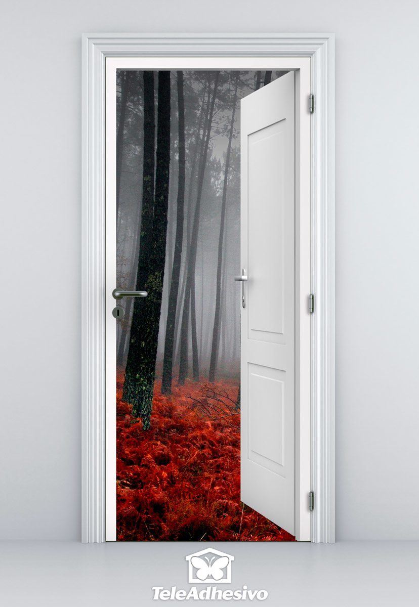 Wall Stickers: Open door forest in autumn