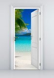Wall Stickers: Open door palm and beach 5