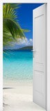 Wall Stickers: Open door palm and beach 6