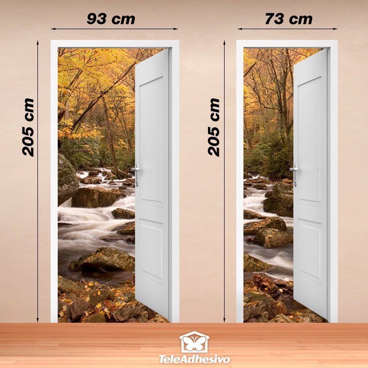 Wall Stickers: Open door spring in the forest