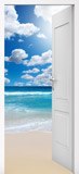 Wall Stickers: Open door to the beach and clouds 6