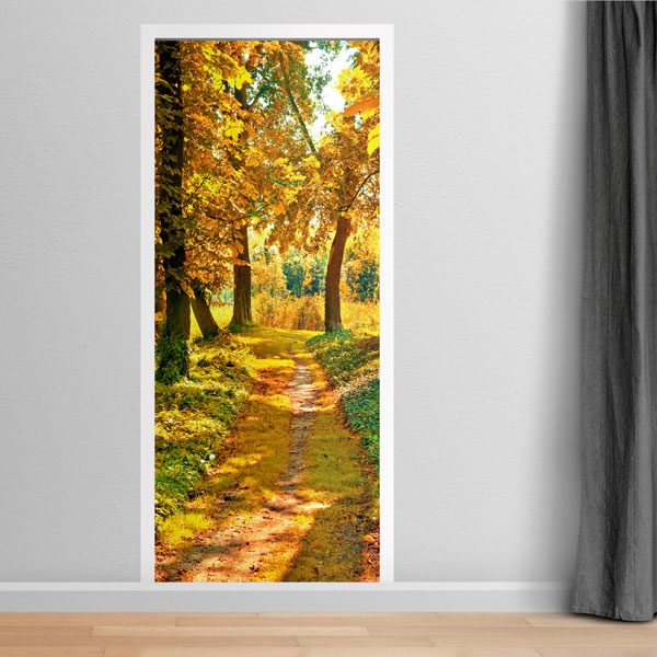 Wall Stickers: Forest path in autumn 1
