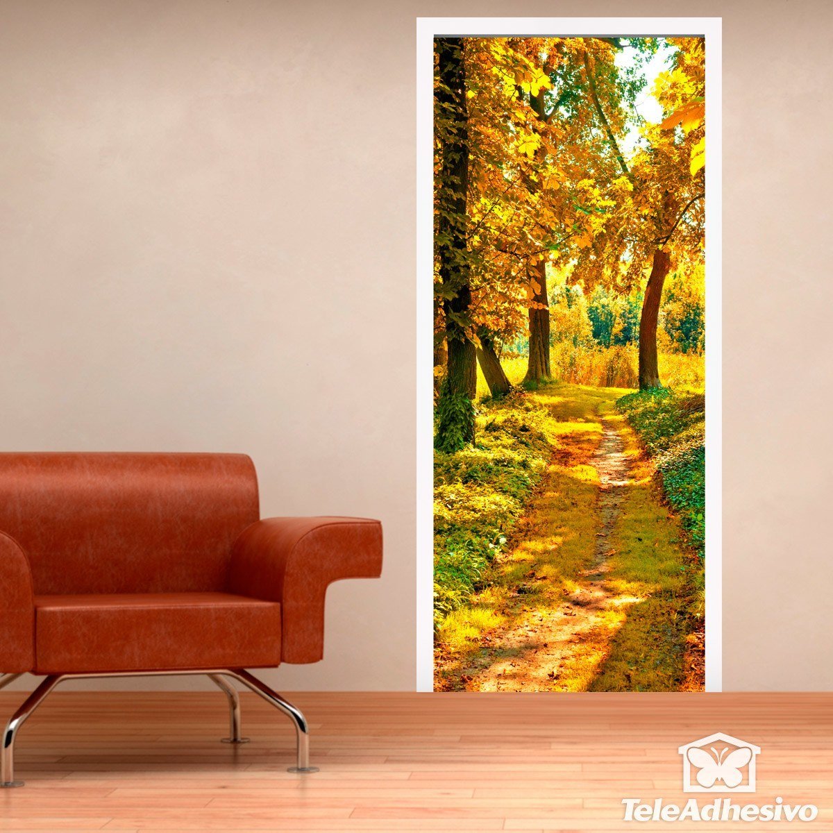 Wall Stickers: Forest path in autumn